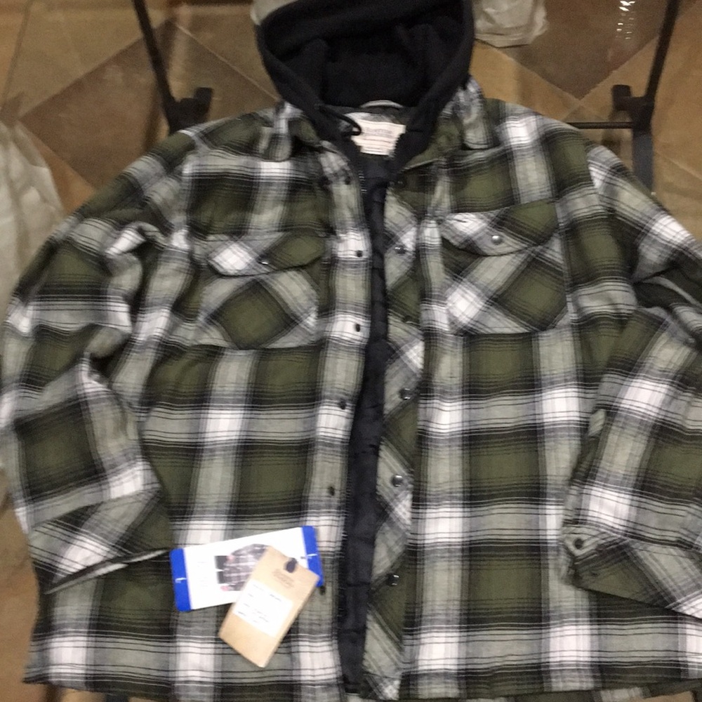 Boston Traders Green flannel jacket Large